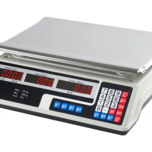 Cântar Electronic Comercial 40 kg, Afișaj Dublu LCD, Calculare Preț, Acumulator Reîncărcabil
