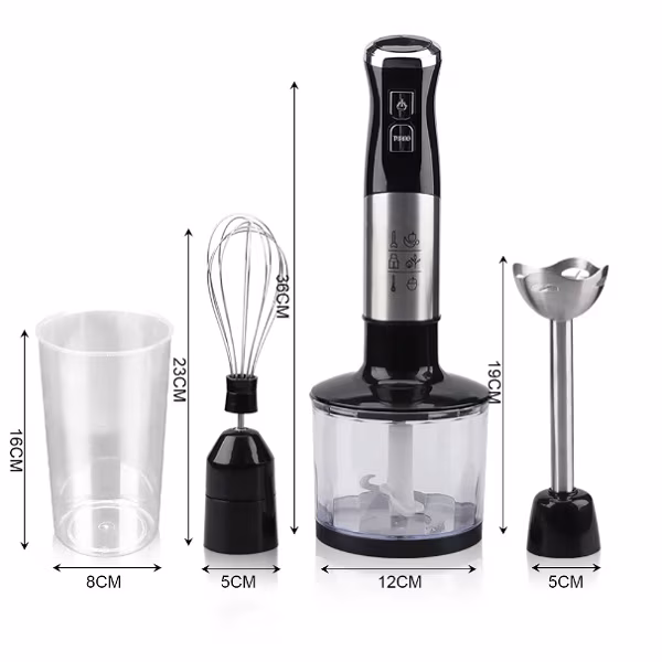 Blender Tocător Set 4 în 1, Mixer 1500W, 9 Viteze, Funcție Turbo, Bol Tocător 500ml și Pahar 700ml - imagine 5