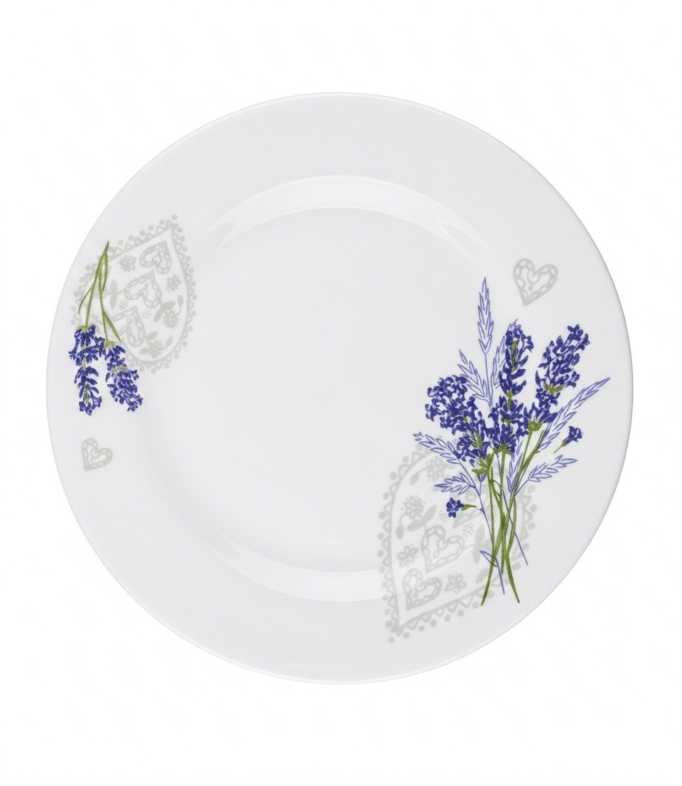 Set 6 Farfurii Lavandă din Opal Alb, 17,78 cm - imagine 2