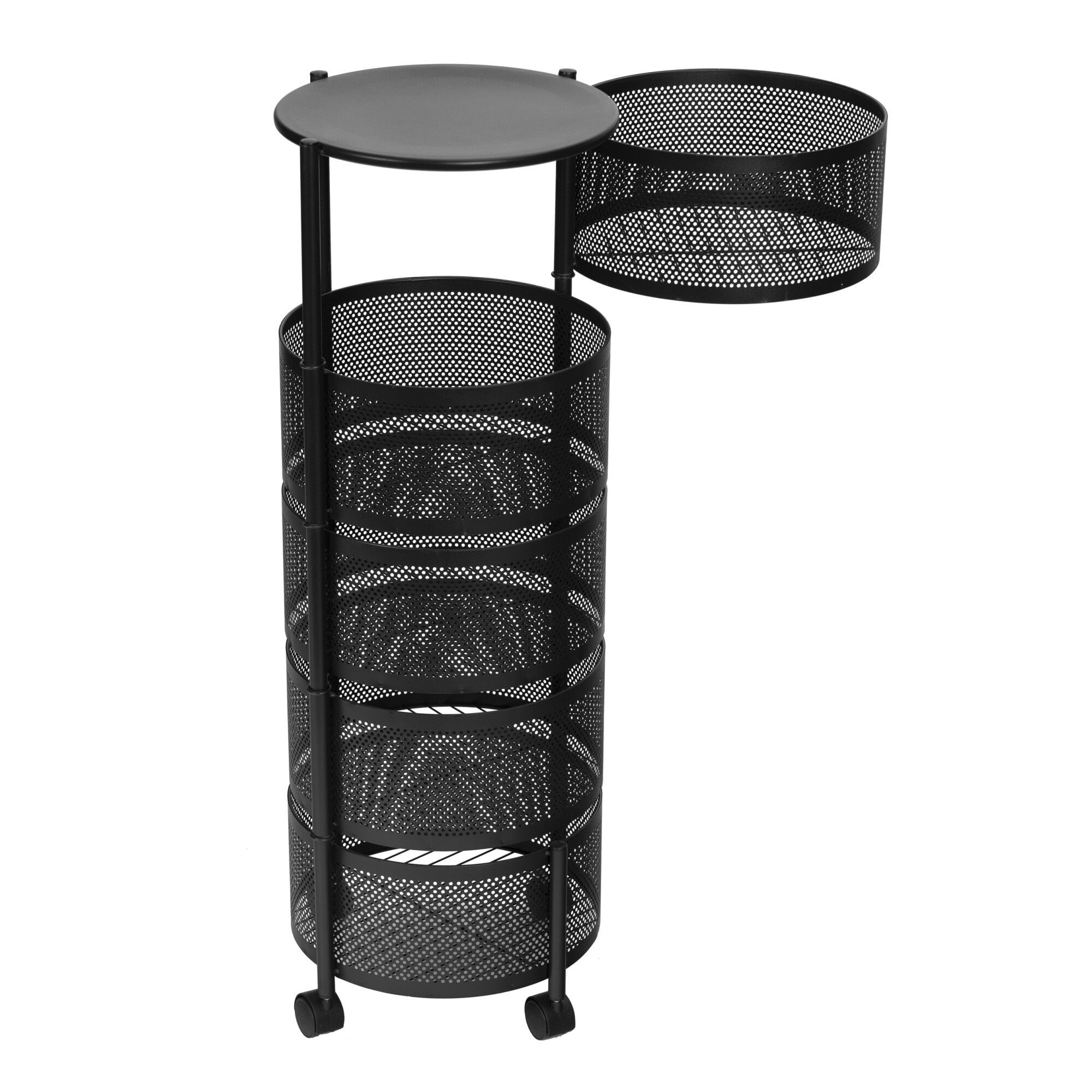 Raft Metalic Depozitare Rotativ, 5 Cosuri, 87 cm Inaltime - imagine 3