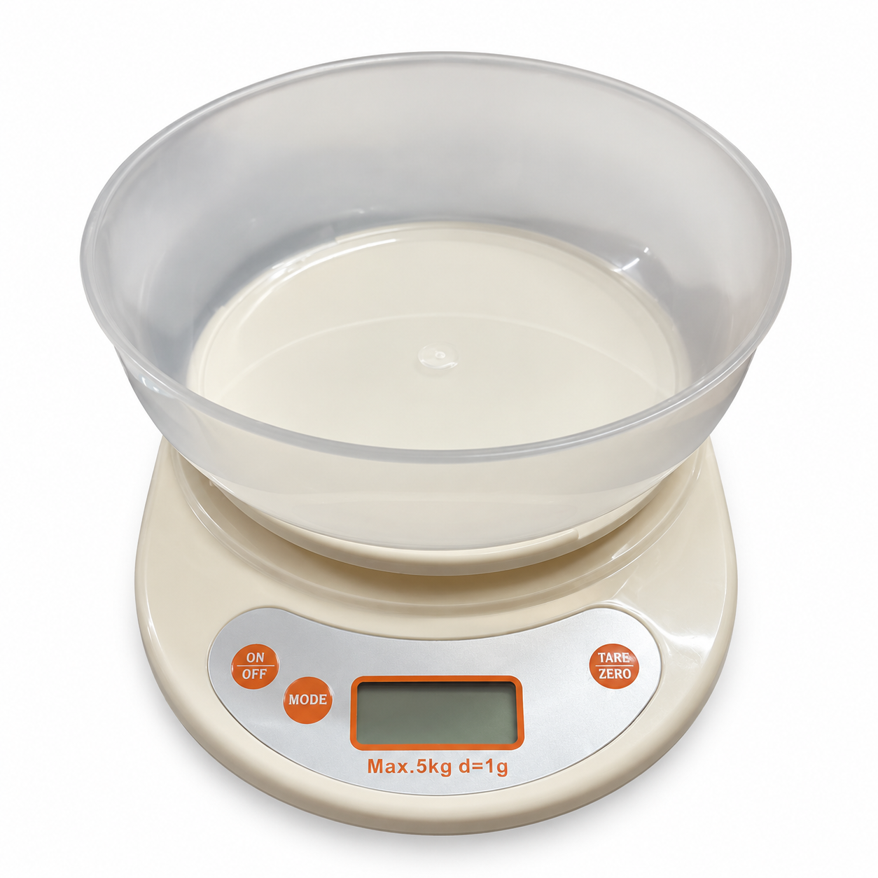 Cântar bucătărie electric cu bol 18 × 5 cm din plastic, capacitate 5 kg