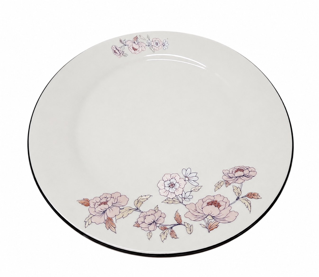 Set 6 Farfurii Ceramice decorative 20.3 cm cu model floral
